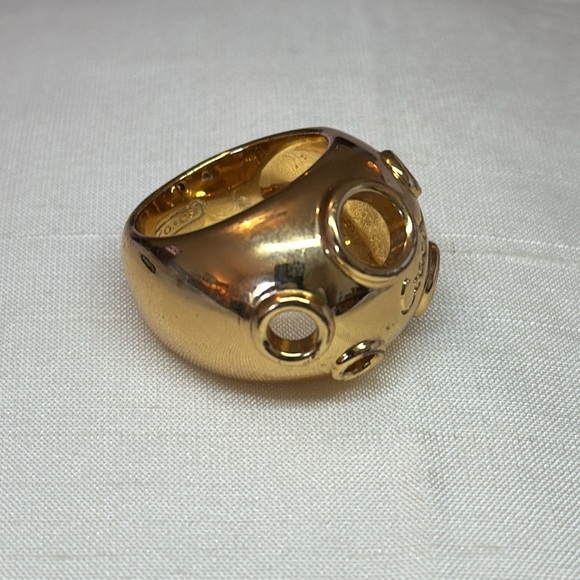 Vintage Coach Gold Tone Costume Jewelry Cocktail Statement Ring size 6 🔥🔥🤩 - Picture 6 of 10